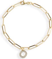 MESHMERISE Diamond Initial Charm Bracelet
