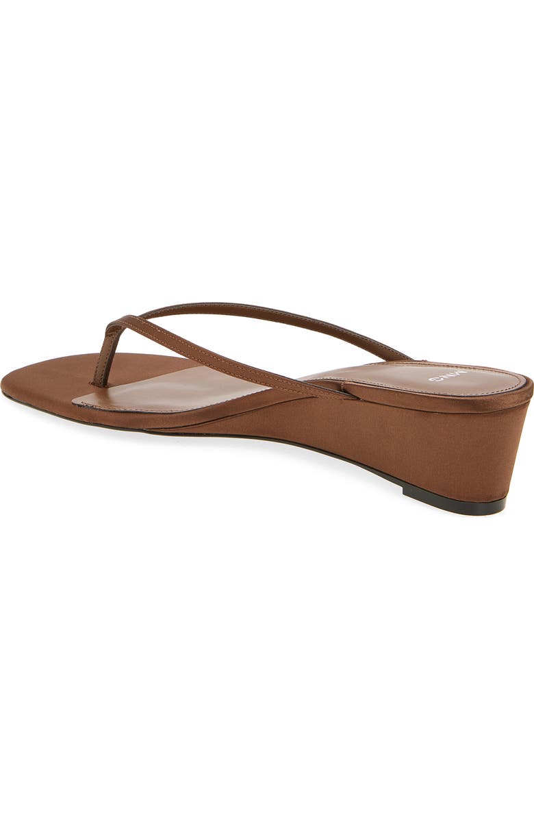MANGO Bombay Wedge Sandal, Alternate, color, Chocolate