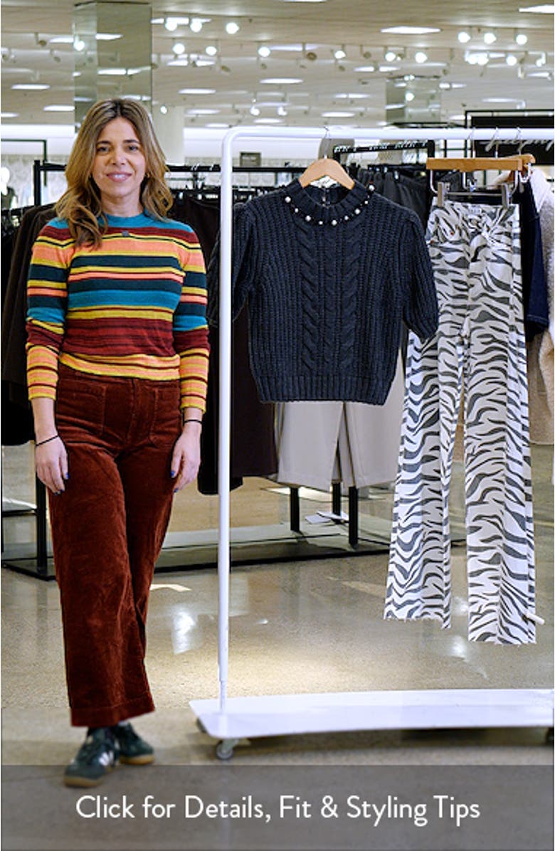 Pearly Bead Puff Sleeve Sweater, sales video thumbnail