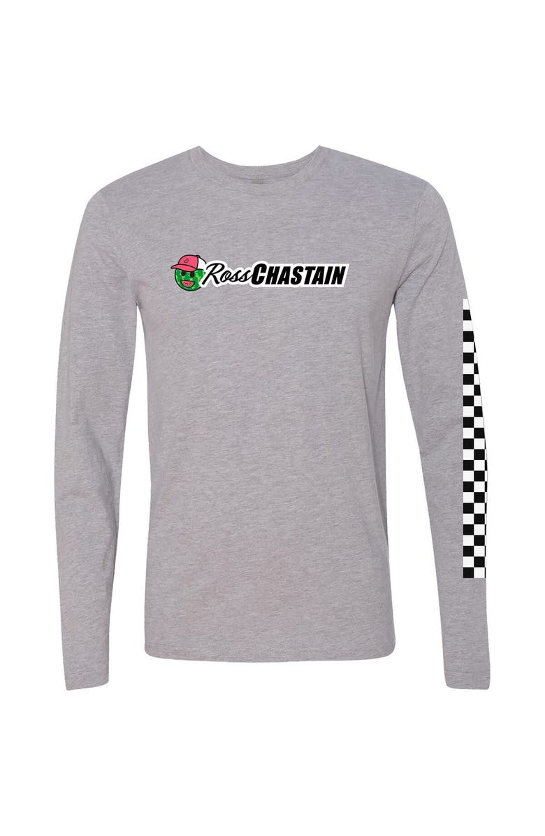 CHECKERED FLAG Men's Checkered Flag Sports Gray Ross Chastain Melon Man Long Sleeve T-Shirt, Alternate, color, Gray