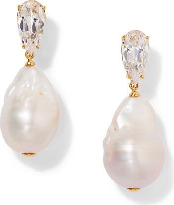 London Baroque Cultured Pearl Drop Earrings