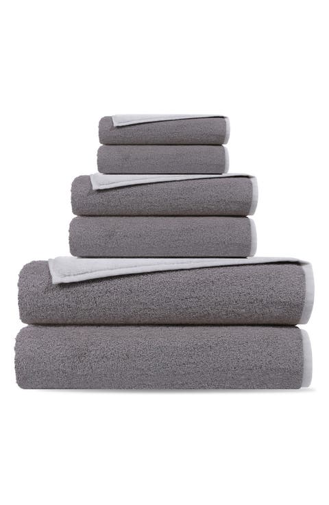 Double Face 6-Piece Turkish Cotton Towels Set