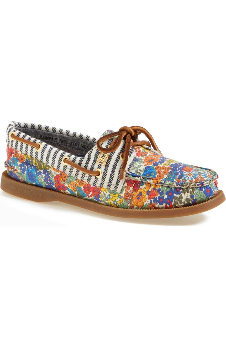 SPERRY TOP-SIDER<sup>®</sup> Sperry 'Authentic Original Liberty' Floral Canvas Boat Shoe, Main, color,