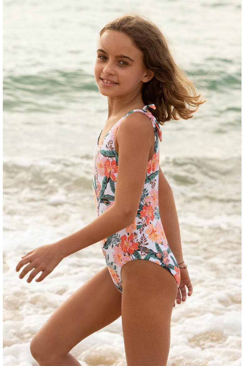 Kids' One-Piece Swimsuit, Alternate, color, BRIGHT WHITE MAHE RG S