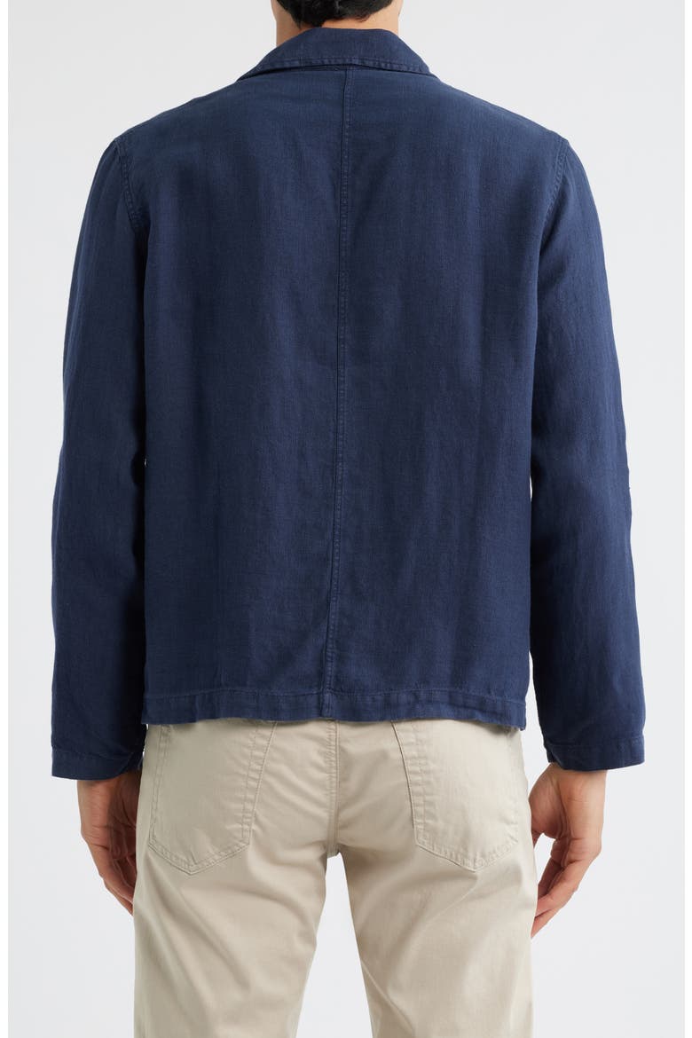 Navy Linen Three-Button Sport Coat, Alternate, color, NAVY