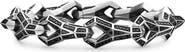 David Yurman Men's Faceted Link Bracelet with Pavé Black Diamonds