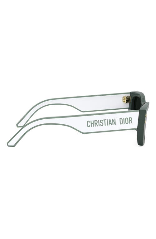 Dior 'pacific S2u 53mm Rectangular Sunglasses In Green
