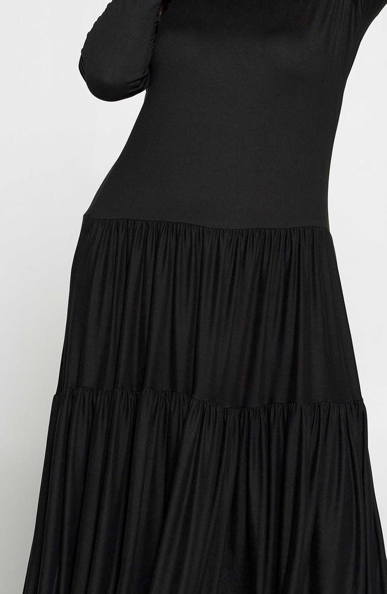 L I V D Long Sleeve Maxi Dress, Alternate, color, Black