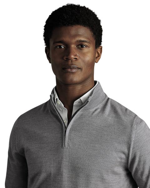 Merino Zip Neck Long Sleeve Sweater
