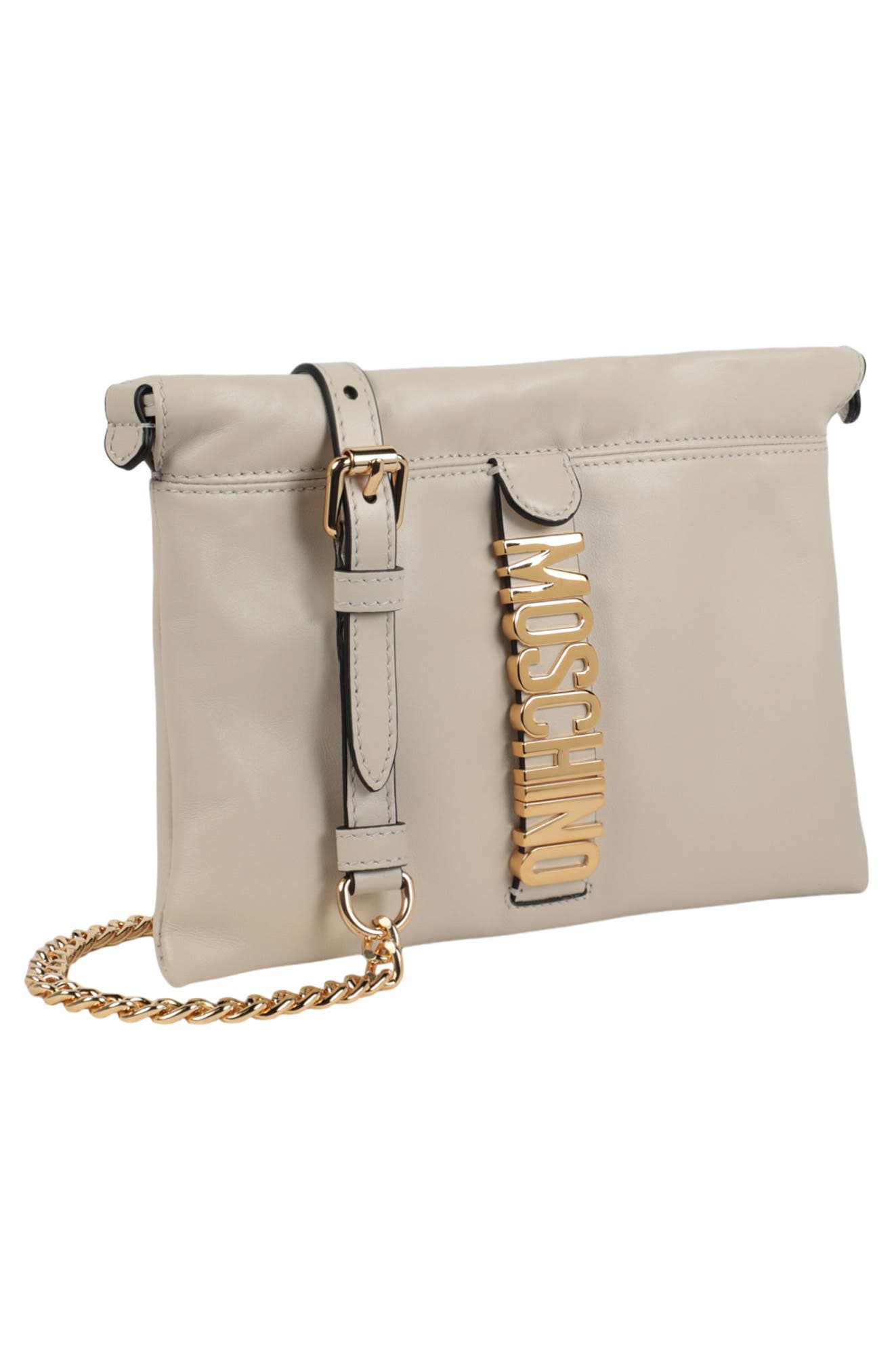 Moschino Belt Logo Crossbody Bag, Alternate, color, 