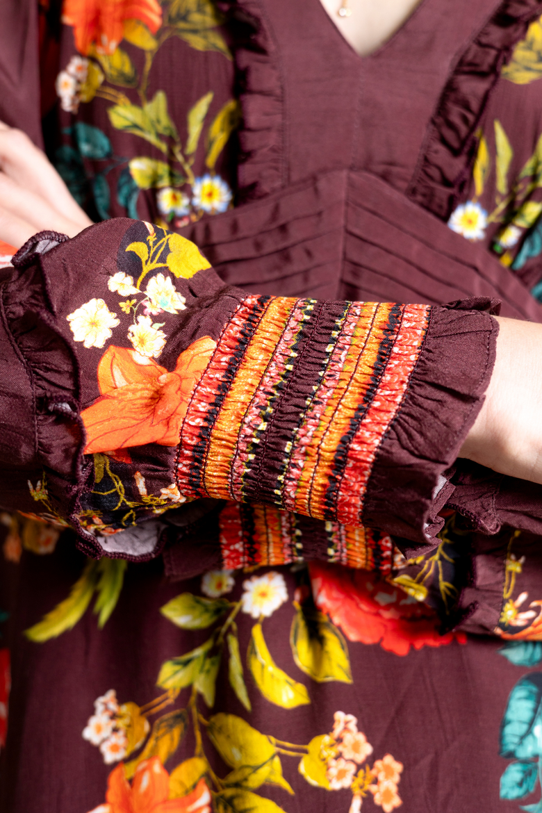 Gia Dress, Alternate, color, Burgundy Floral