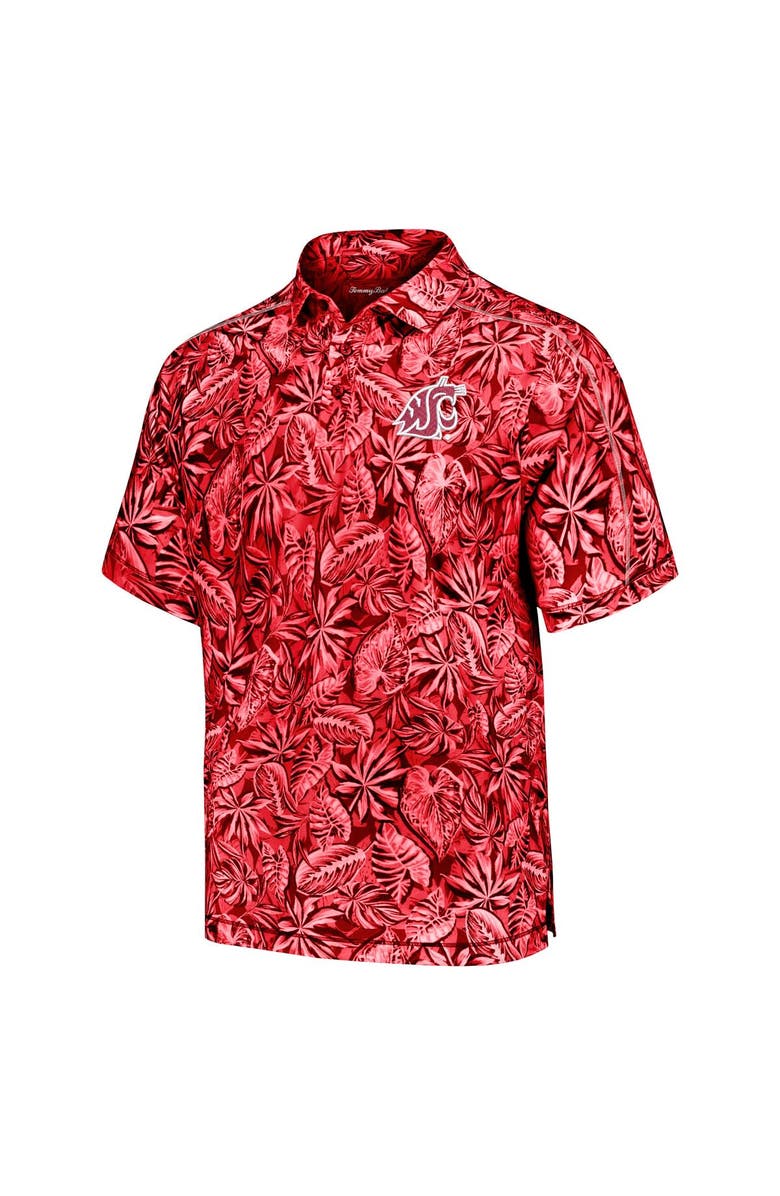 Tommy Bahama Men's Tommy Bahama Crimson Washington State Cougars Tropical Score IslandZone Polo, Alternate, color, 