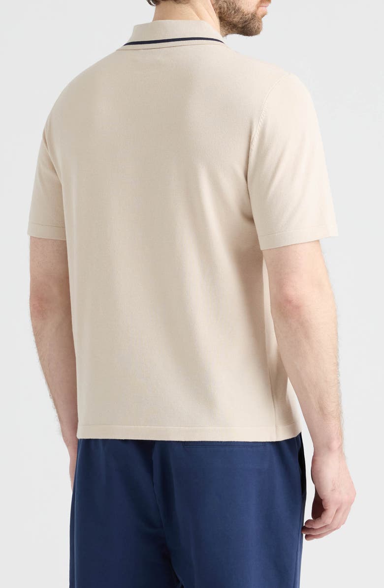 Hunter Alsen Half Zip Polo Sweater, Alternate, color, Pumice Stone