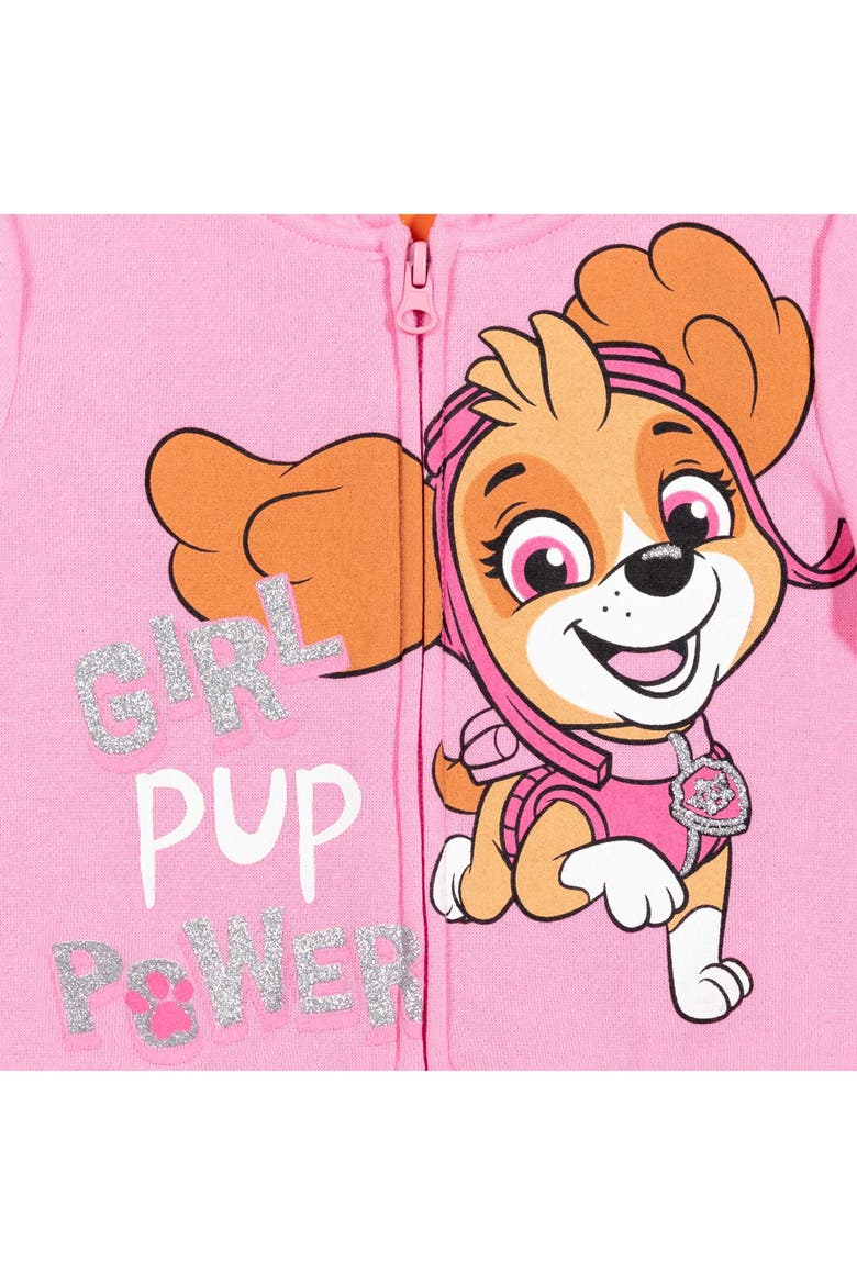 Skye Girls' Fleece Zip-Up Hoodie, Alternate, color, Skye Pink