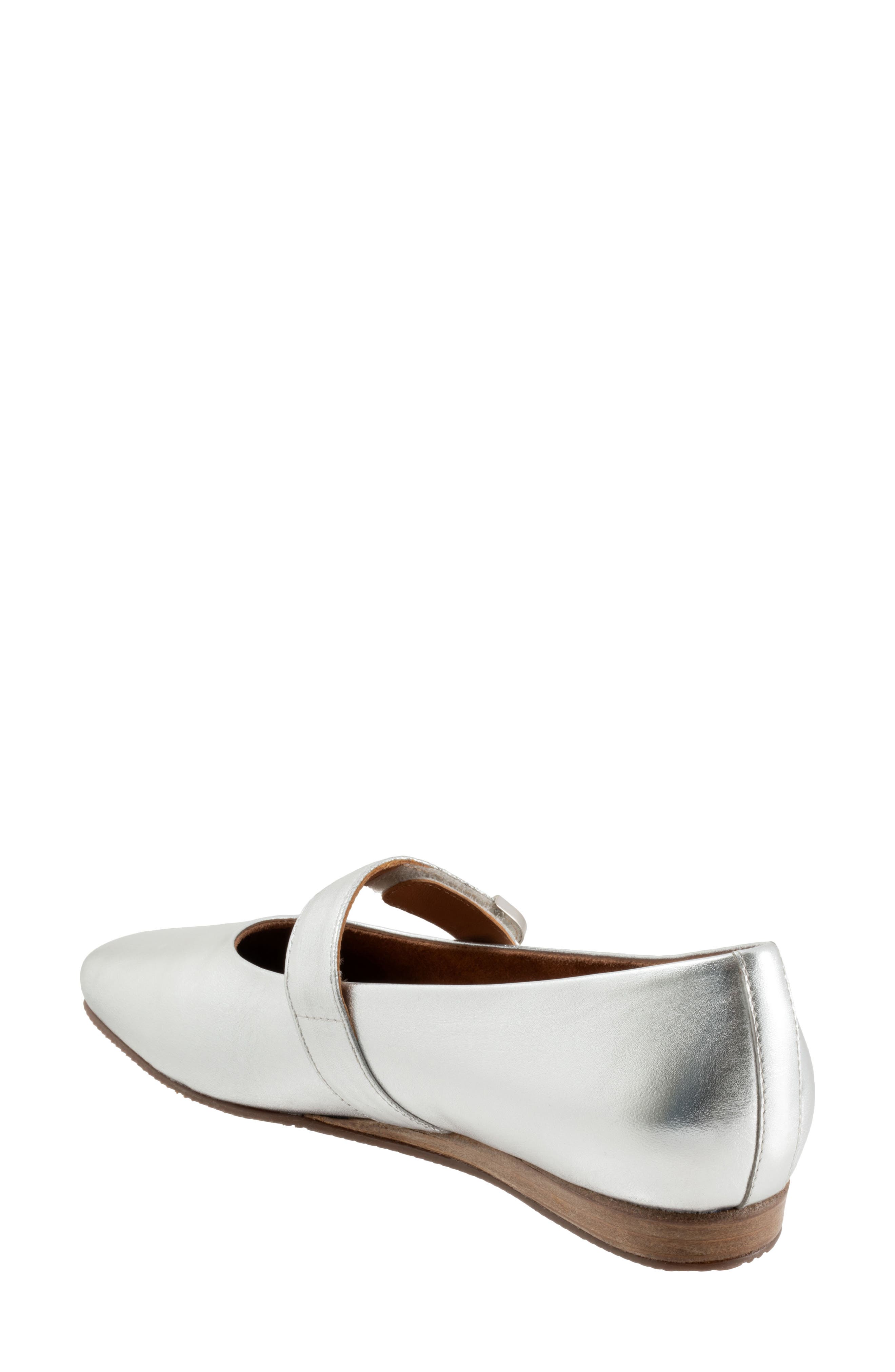 SoftWalk<sup>®</sup> Valdivia Mary Jane Flat, Alternate, color, Silver