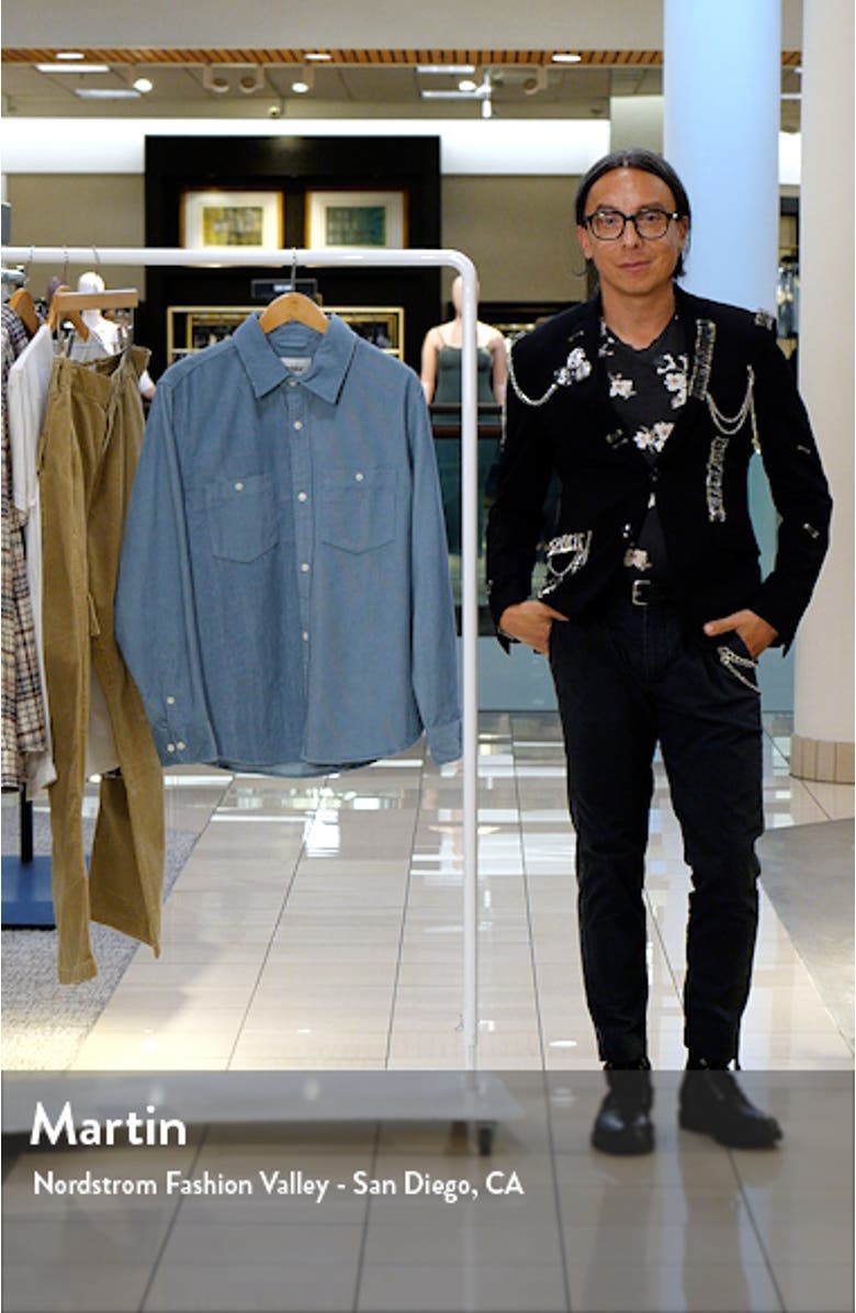 Long Sleeve Corduroy Button-Up Shirt, sales video thumbnail