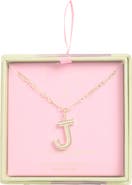 Leith Initial Pendant Paper Clip Chain Necklace