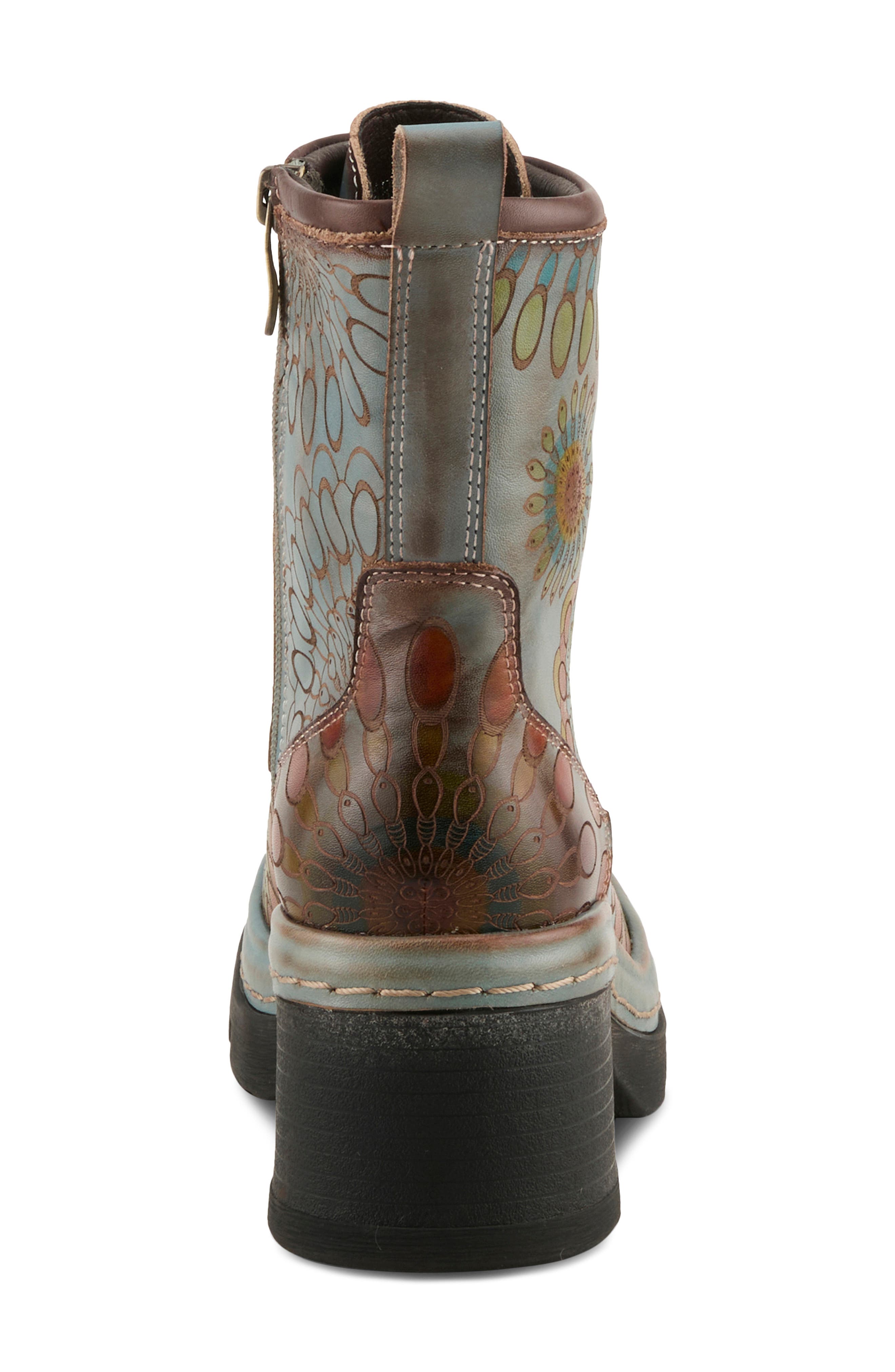 Carnivale Embossed Bootie, Alternate, color, BLUE MULTI