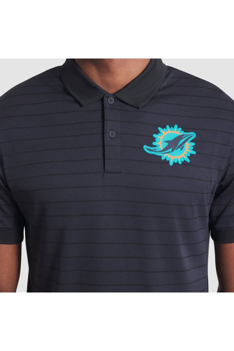 Men's Nike  Pitch Blue Miami Dolphins 2025 Rivalries Collection Sideline Victory Striped Dri-FIT Polo, Alternate, color, Navy