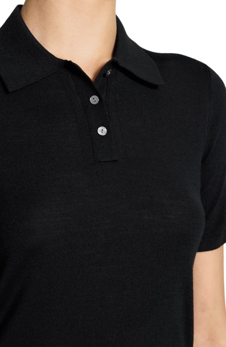 Theory Merino Wool Polo, Alternate, color, Black