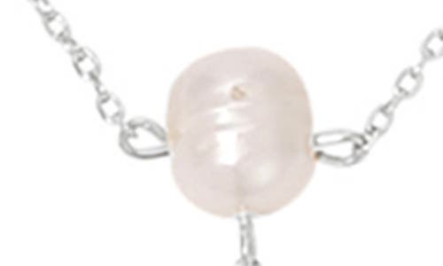 Shop Ettika Dripping Freshwater Pearl Y-necklace In Silver