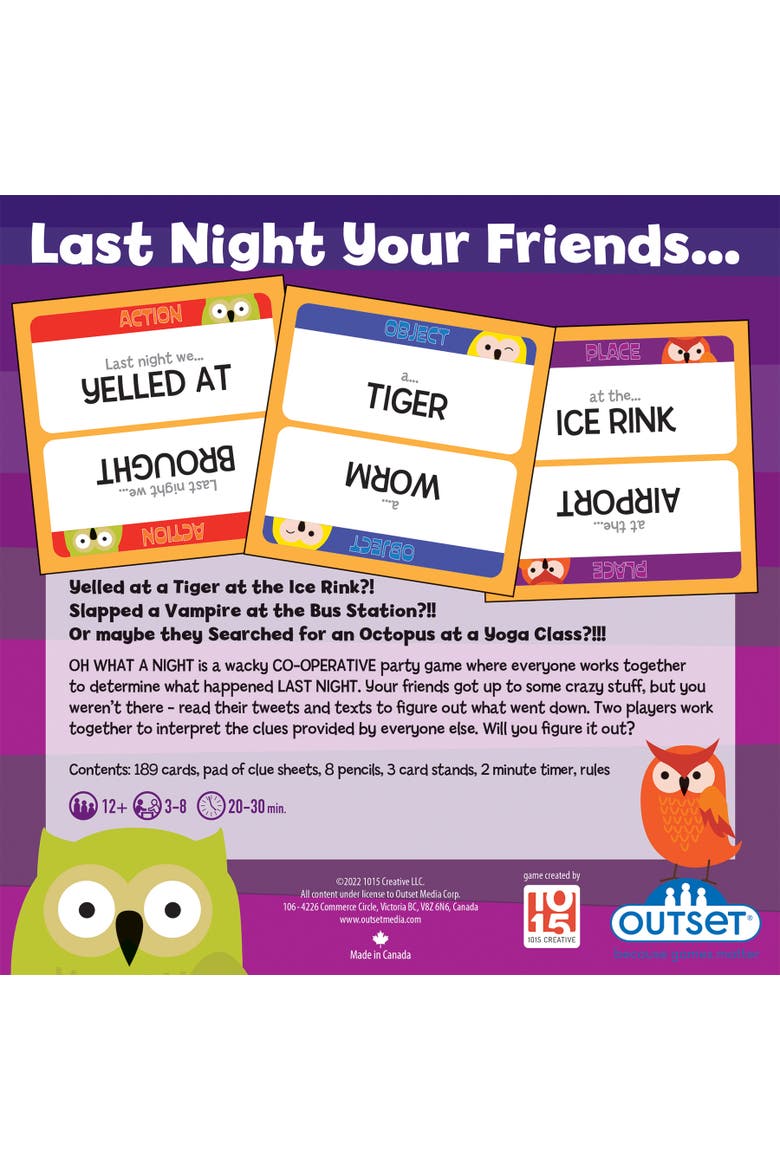 Oh What A Night Cooperative Family Party Game, 38 Players, Alternate, color, Multicolored