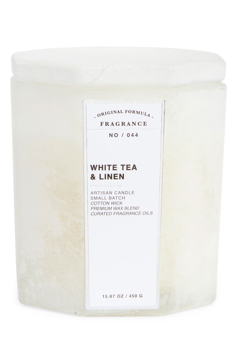 PORTOFINO CANDLES Scented Jar Candle, Main, color, White Tea N Linen