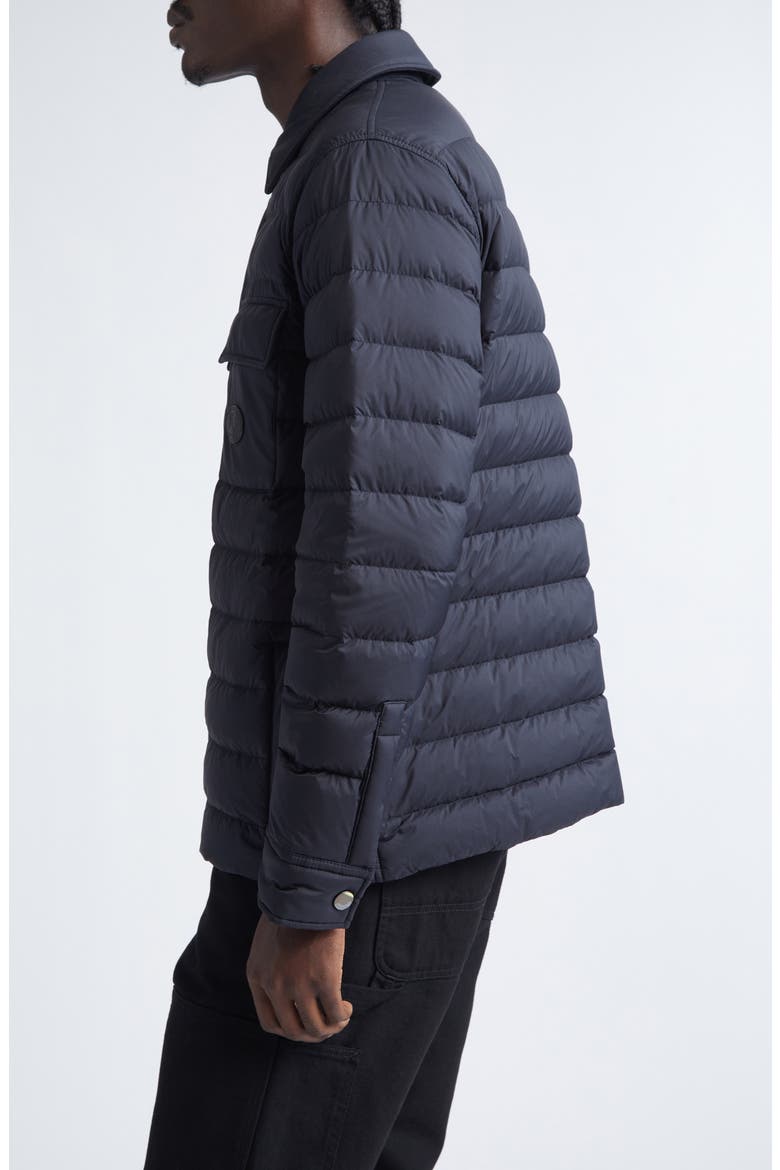 Shea Quilted Down Overshirt, Alternate, color, BLACK