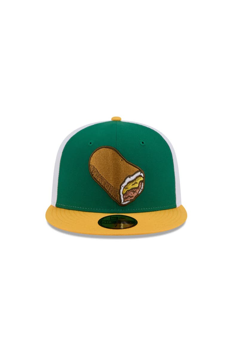 Men's New Era  Green Omaha Storm Chasers Theme Nights 59FIFTY Fitted Hat, Alternate, color, Green