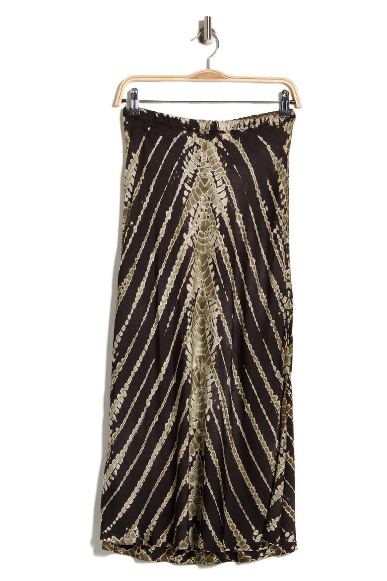 Felicity Satin Midi Skirt, Alternate, color, BLACK SAVANNAH WASH