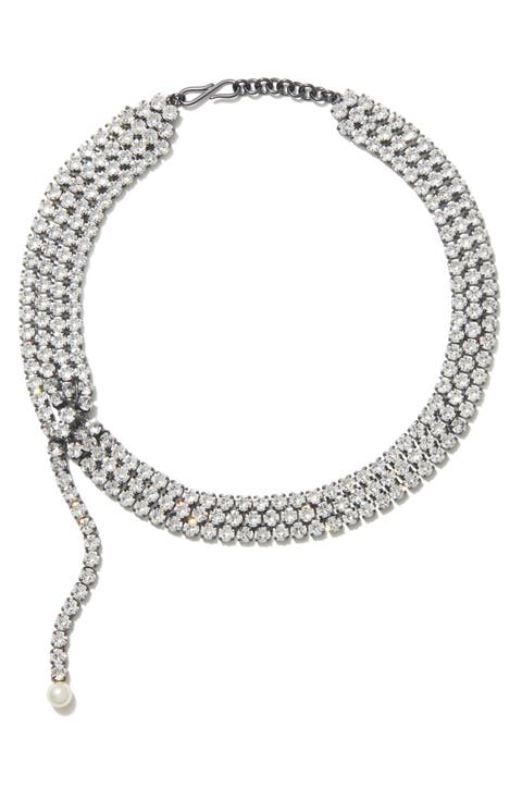 Moondance Faux Pearl Collar Necklace