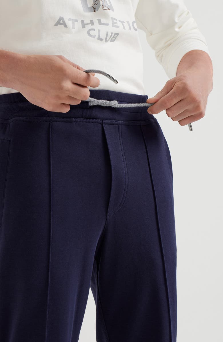 Brunello Cucinelli French terry trousers, Alternate, color, Cobalt