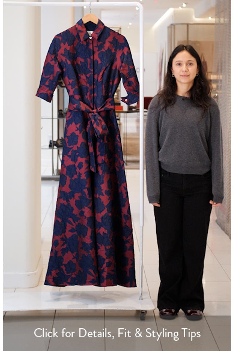 Floral Jacquard Shirtdress Gown video