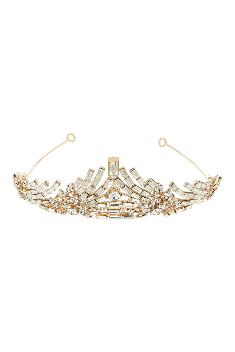 Crystal Tiara, Main, color, GOLD