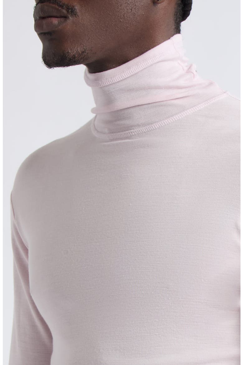 Wool & Silk Turtleneck Sweater, Alternate, color, PETAL