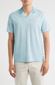 BOSS Pye Textured Johnny Collar Polo