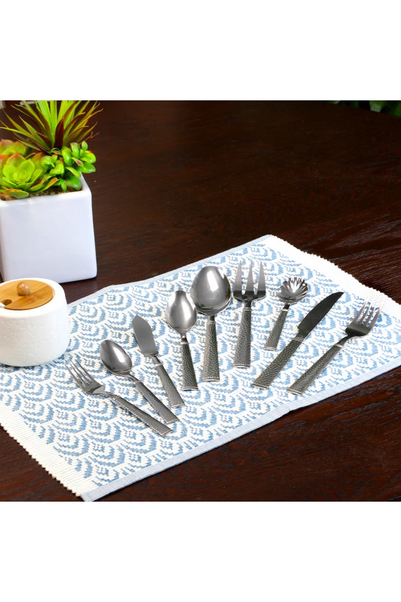 Prato 45 Piece Flatware Set, Alternate, color, Metallic Silver