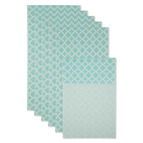 Lattice Print Reusable Fridge Liner Set/6