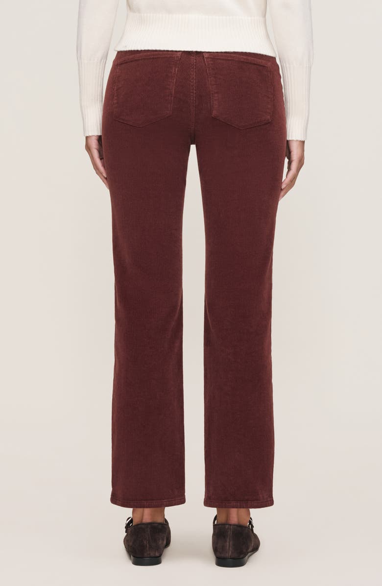 DL1961 Patti High Waist Ankle Straight Leg Corduroy Pants, Alternate, color, Syrah
