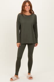 PinkBlush Brushed Knit Oversized Top and Legging Set