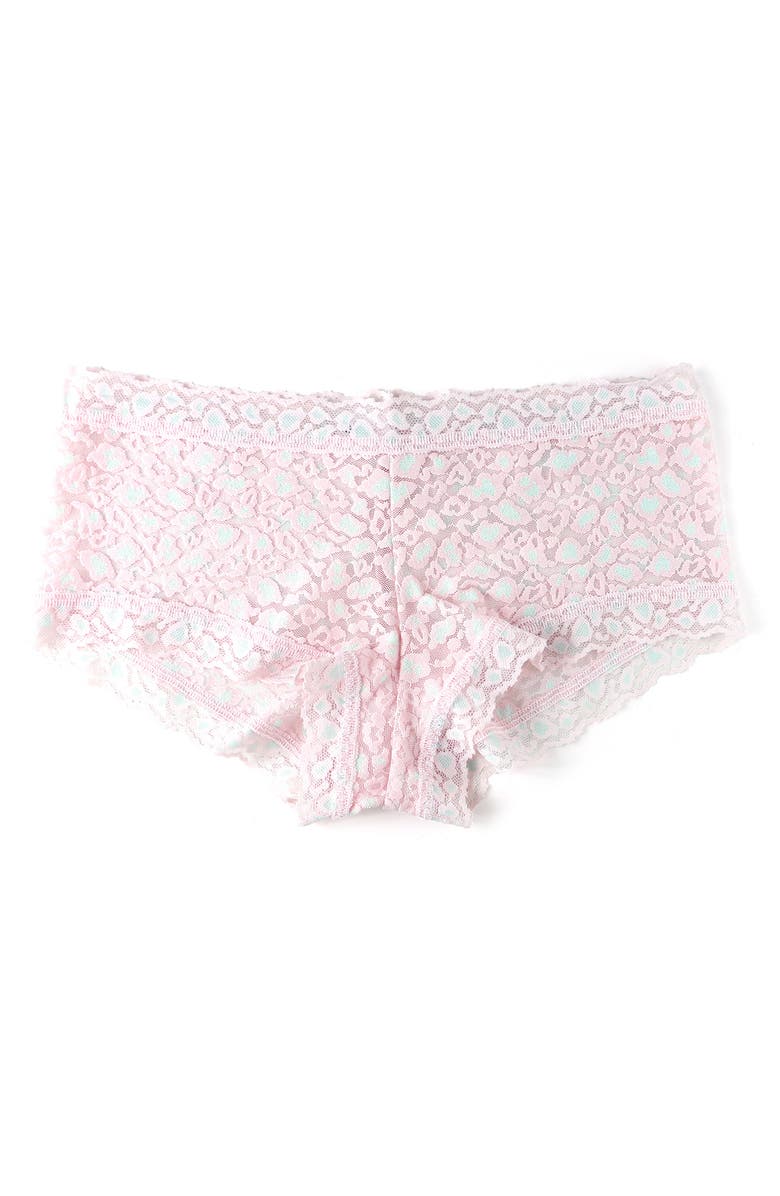 Hanky Panky X-Dye Leopard Print Lace Boyshorts, Alternate, color, Monday Morning