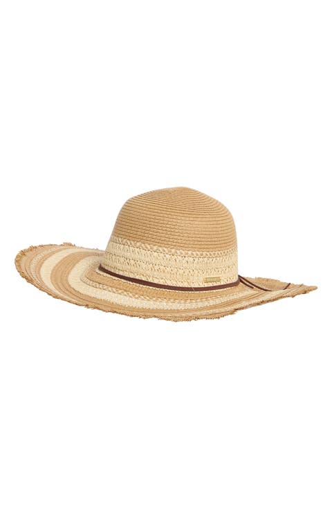 Textured Straw Floppy Hat