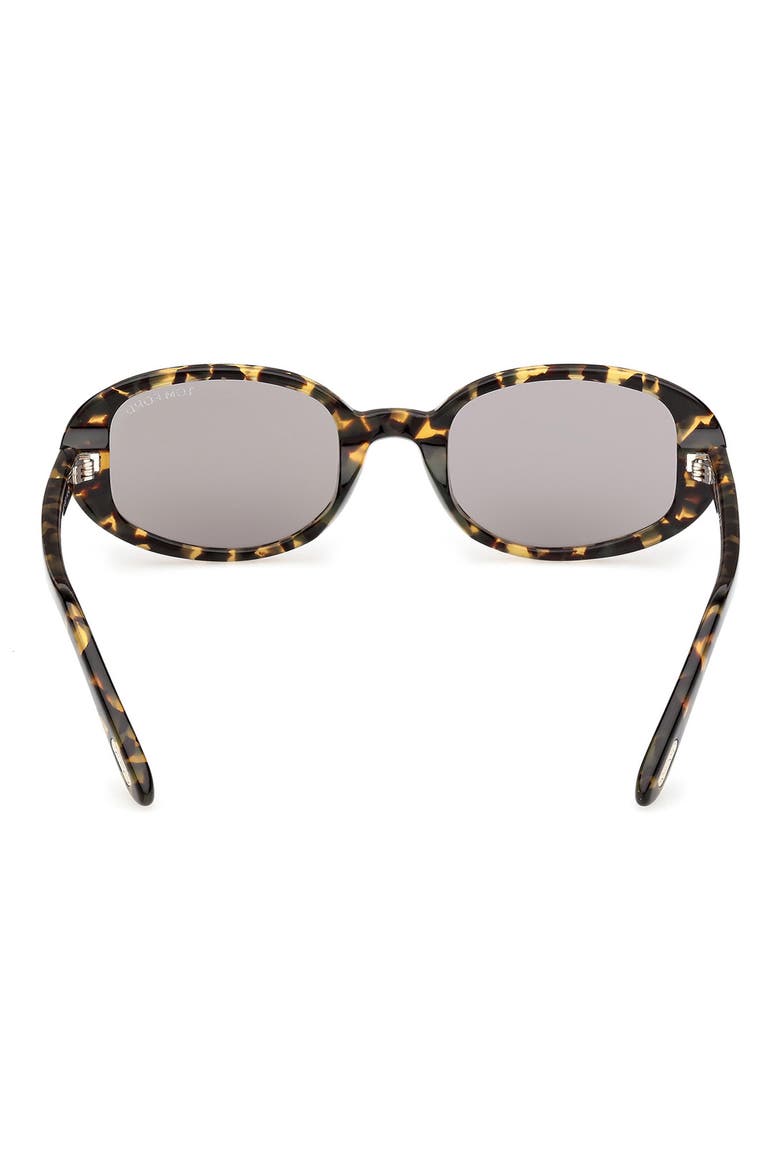 49mm Small Iggy Oval Sunglasses, Alternate, color, TORTOISE SHELL HAVANA / MIRROR
