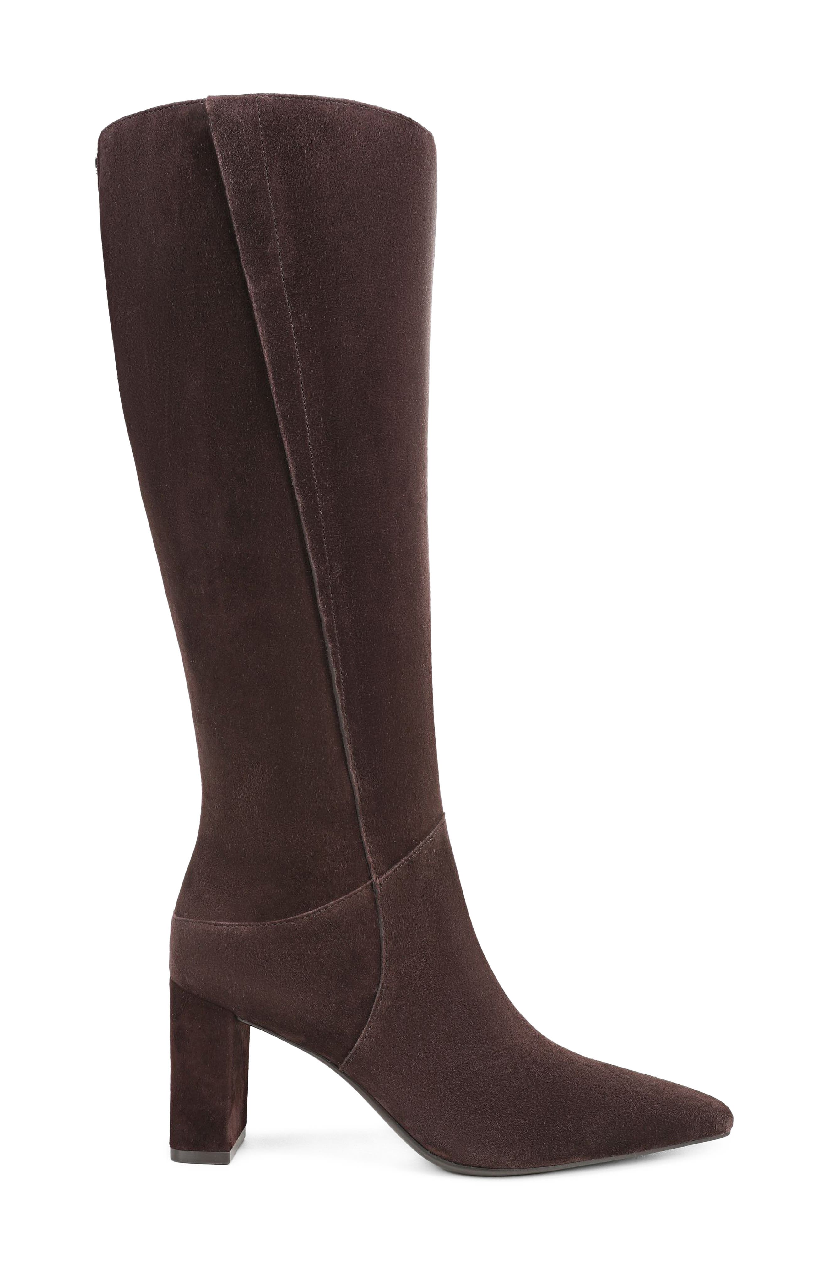 Farryn Leather Knee High Boot, Alternate, color, FOREST BROWN SUEDE