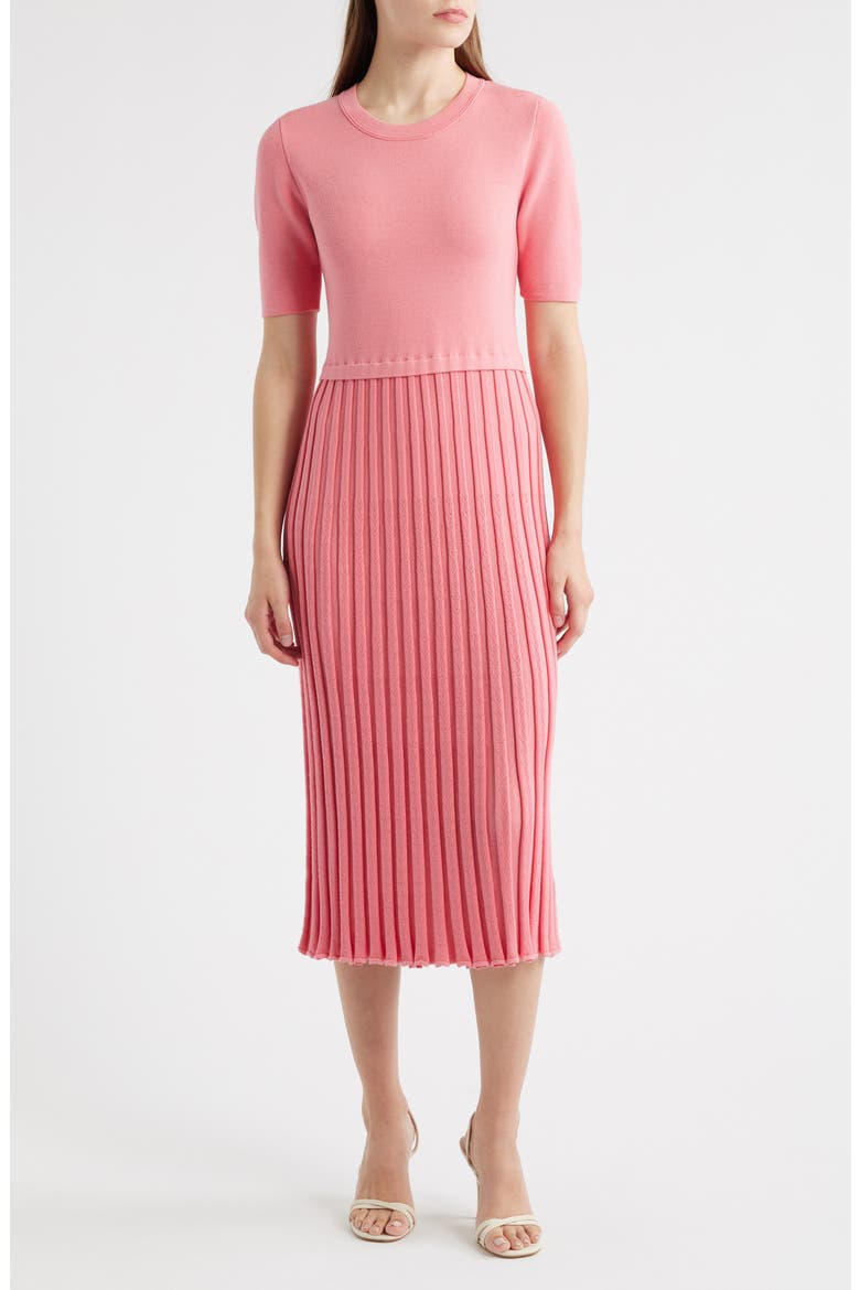 The Vesper Knit Midi Dress, Main, color, DRAGONFRUIT