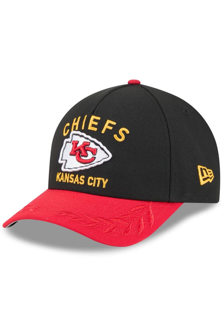 Men's New Era Black/Red Kansas City Chiefs 2025 NFL Draft 9FORTY A-Frame M-Crown Adjustable Hat, Main, color, Black