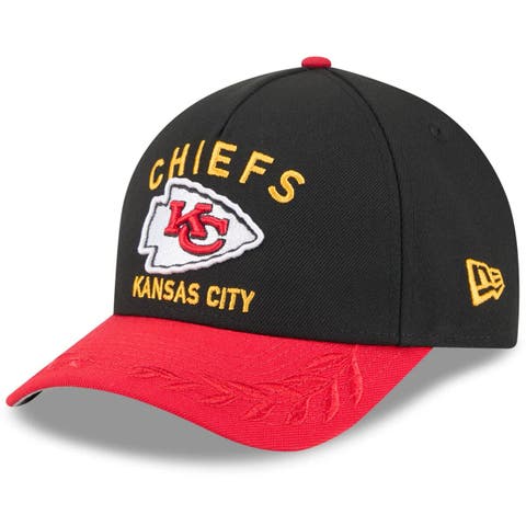 Men's New Era Black/Red Kansas City Chiefs 2025 NFL Draft 9FORTY A-Frame M-Crown Adjustable Hat