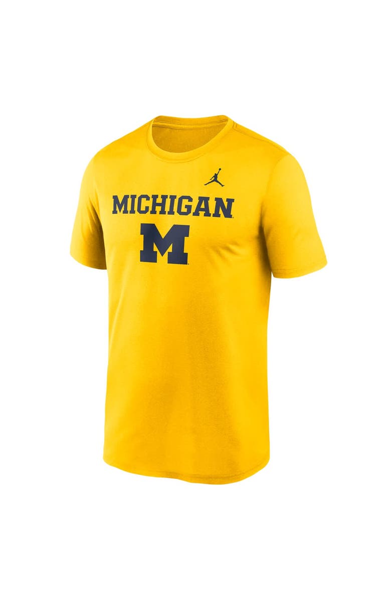 Jordan Brand Men's Jordan Brand Maize Michigan Wolverines Lockup Legend Performance T-Shirt, Alternate, color, 