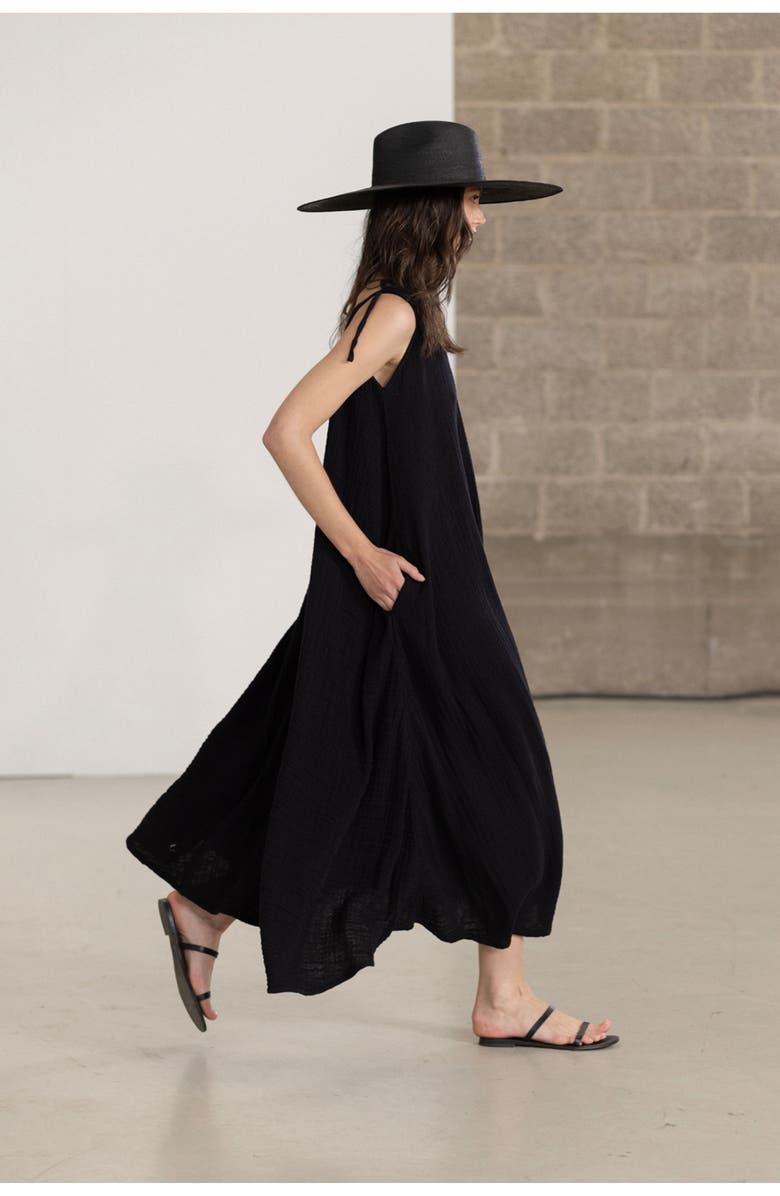 Gottex Beach Life RESORT SWIM COVER UP MAXI TIE DRESS, Alternate, color, 