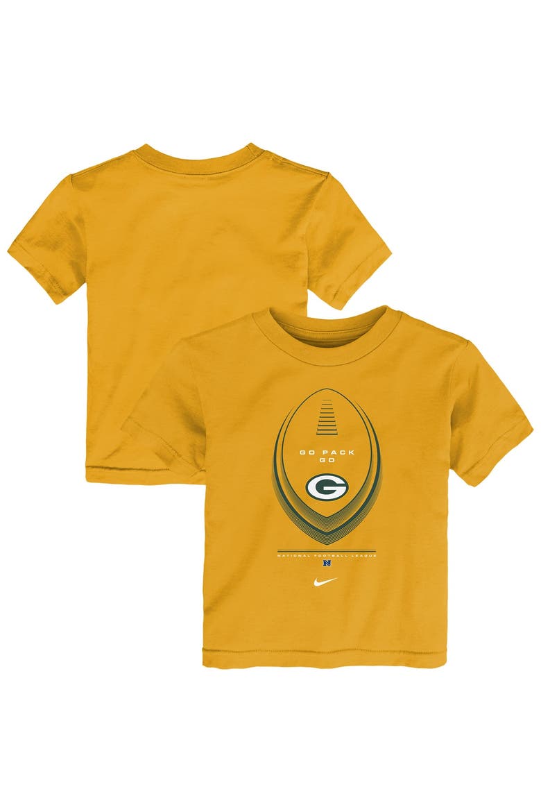 Toddler Nike  Gold Green Bay Packers Icon Legend T-Shirt, Main, color, Gold